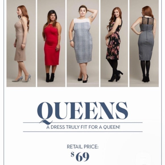 𝅺NWT Piphany Queens Sleeveless Dress with Mesh Top Solid Red Women’s XS - Picture 11 of 12